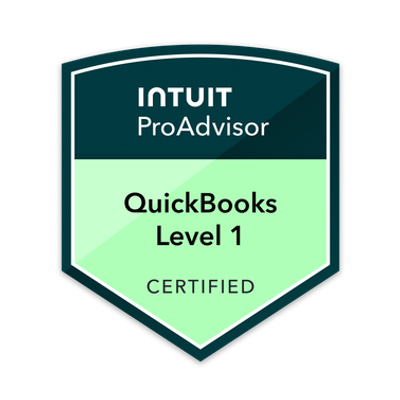 QuickBooks Live ProAdvisor Level 1 badge